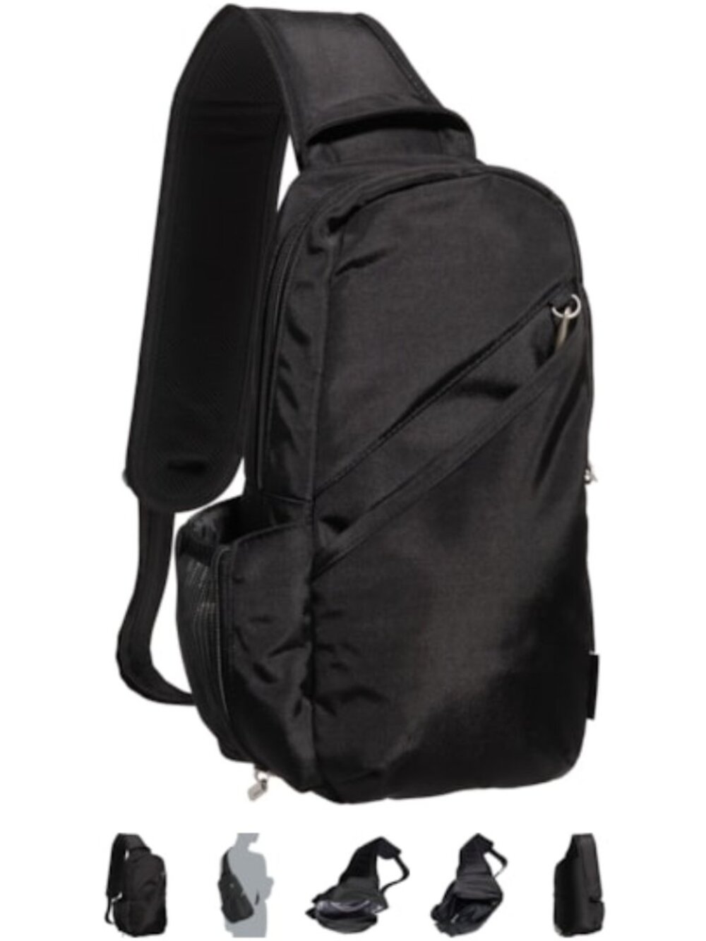 Travelon Men's Women's Anti-Theft Sling Bag Black Travel NWT Lockable Zippers